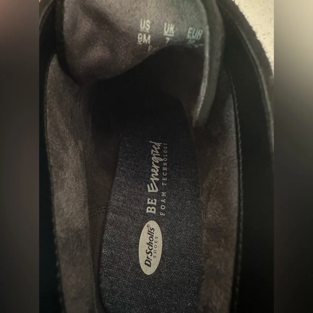 Dr. Scholl’s Close Call Wedge Heels Ankle Lace-Up Boots Black Size 9M. Like New